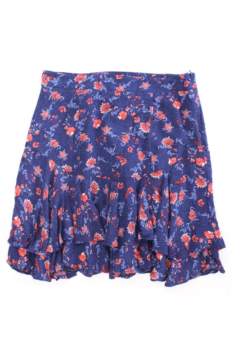 Esprit Rock Gr. 38 mit Blumenmuster blau aus Viskose