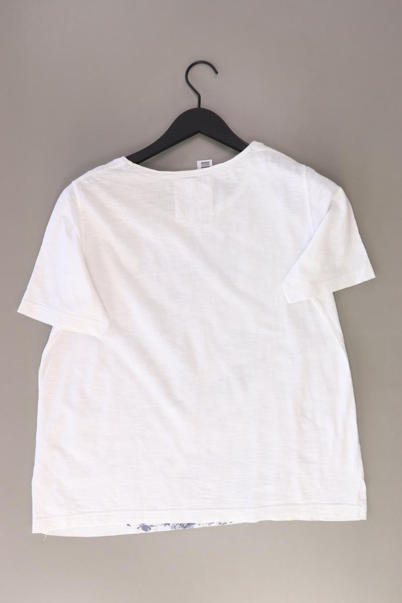 Marco Pecci Printshirt Gr. 44 Kurzarm weiß aus Baumwolle