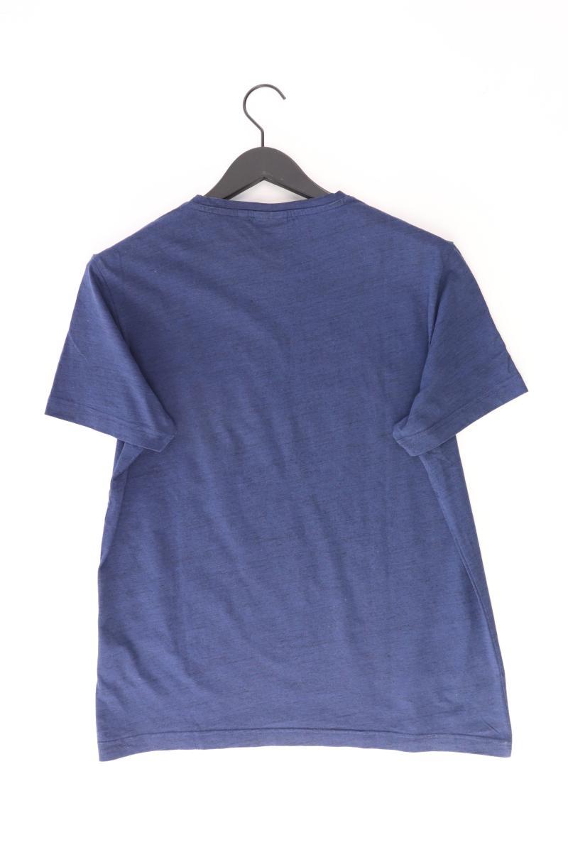 s.Oliver Printshirt für Herren Gr. L Kurzarm blau aus Baumwolle