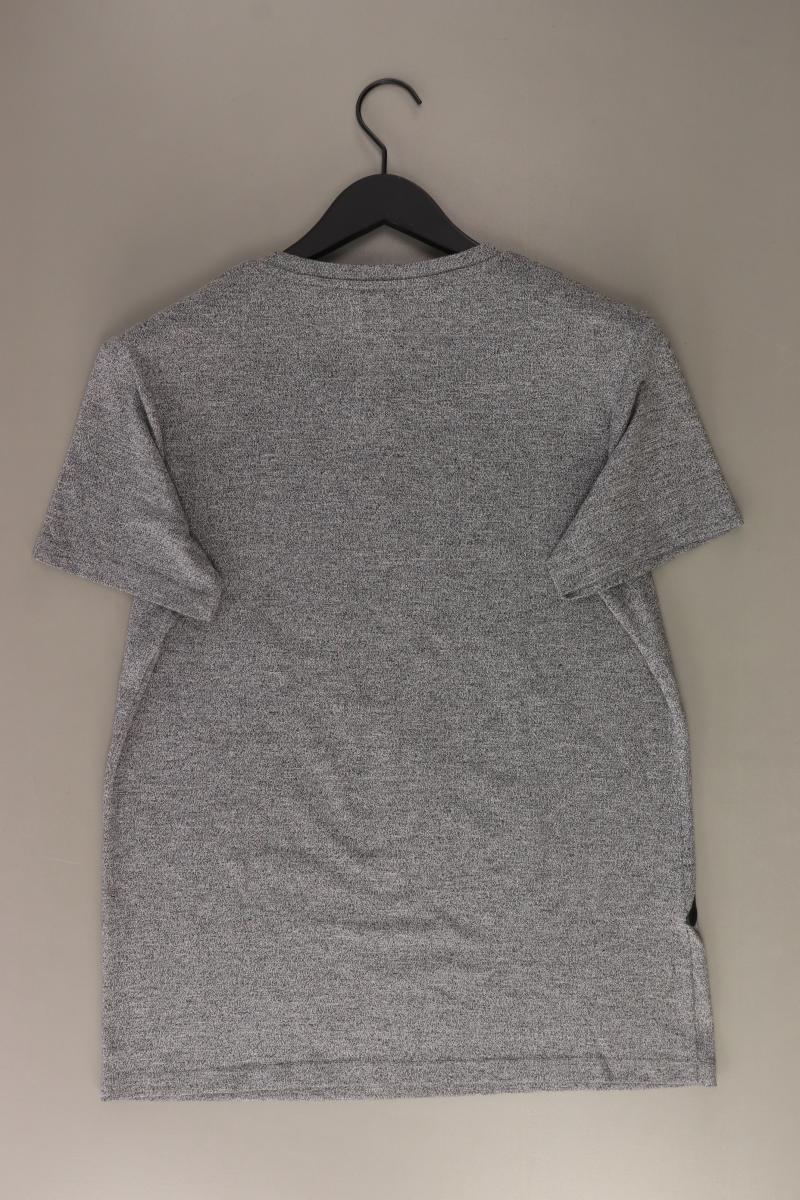 QS by s.Oliver Printshirt für Herren Gr. XL Kurzarm grau