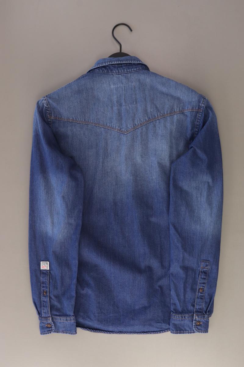 Tom Tailor (Denim) Jeanshemd für Herren Gr. S Langarm blau aus Baumwolle