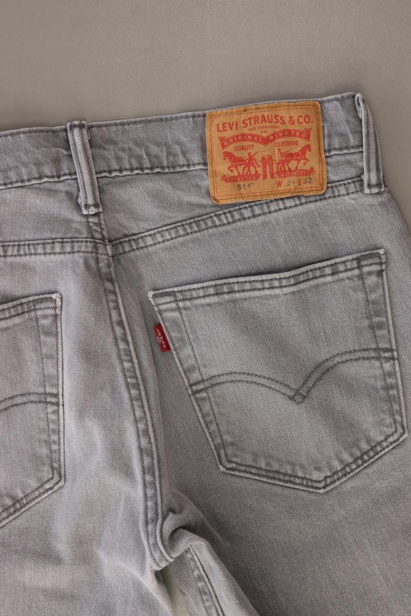 Levi's Straight Jeans für Herren Gr. W31/L32 grau aus Baumwolle