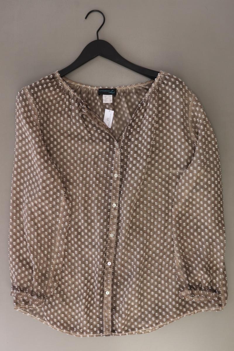 Création L. Bluse Gr. 48 Langarm braun aus Polyester