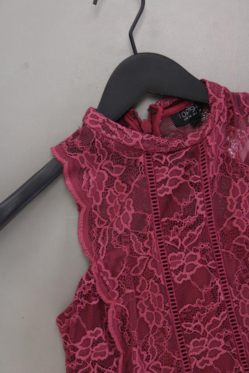 Topshop Spitzenkleid Gr. 34 Ärmellos rosa aus Nylon