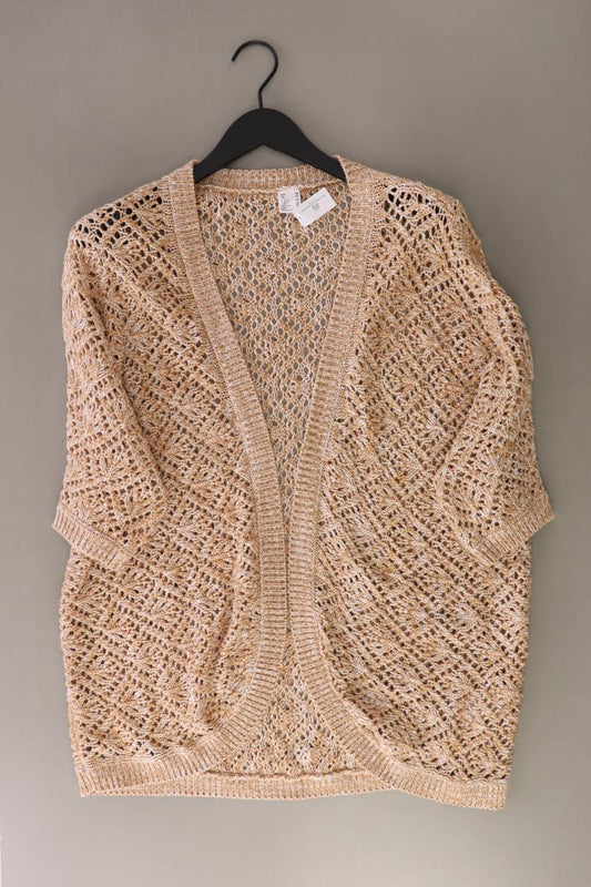 Strickjacke Gr. 48 3/4 Ärmel braun aus Baumwolle