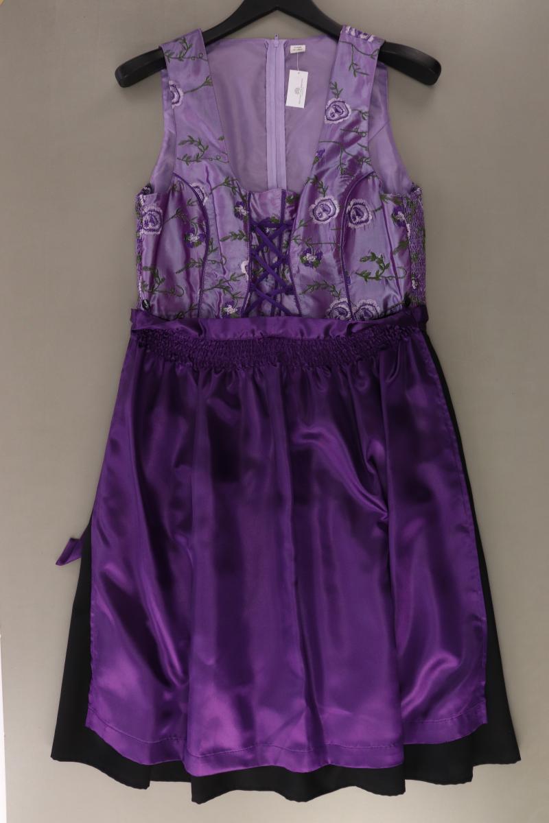 Dirndl Gr. Kurzgröße 20 Ärmellos lila aus Polyester
