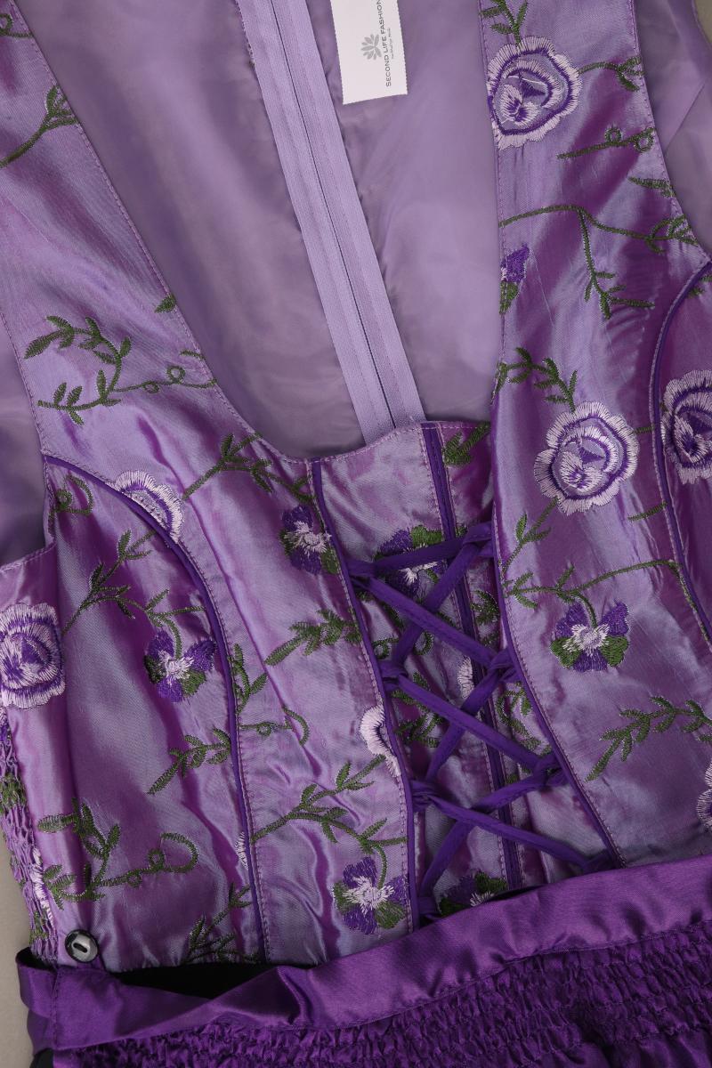 Dirndl Gr. Kurzgröße 20 Ärmellos lila aus Polyester