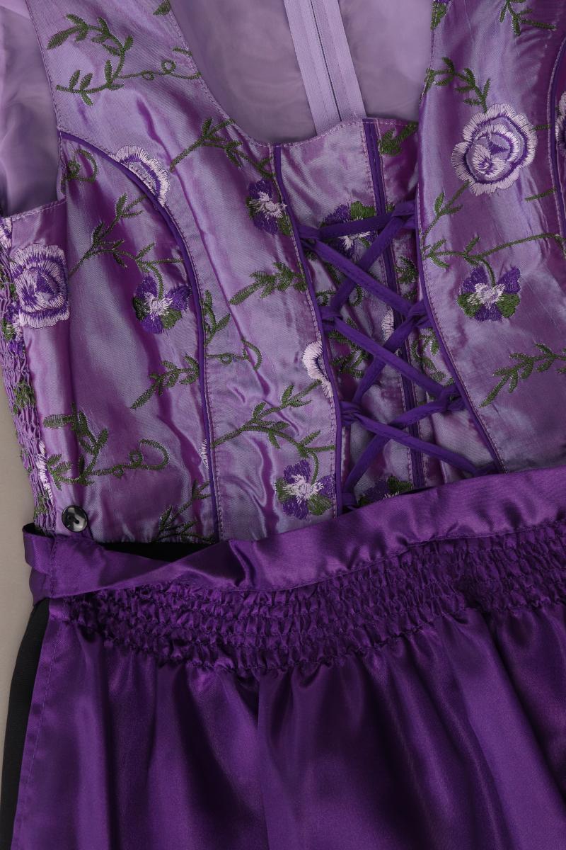 Dirndl Gr. Kurzgröße 20 Ärmellos lila aus Polyester