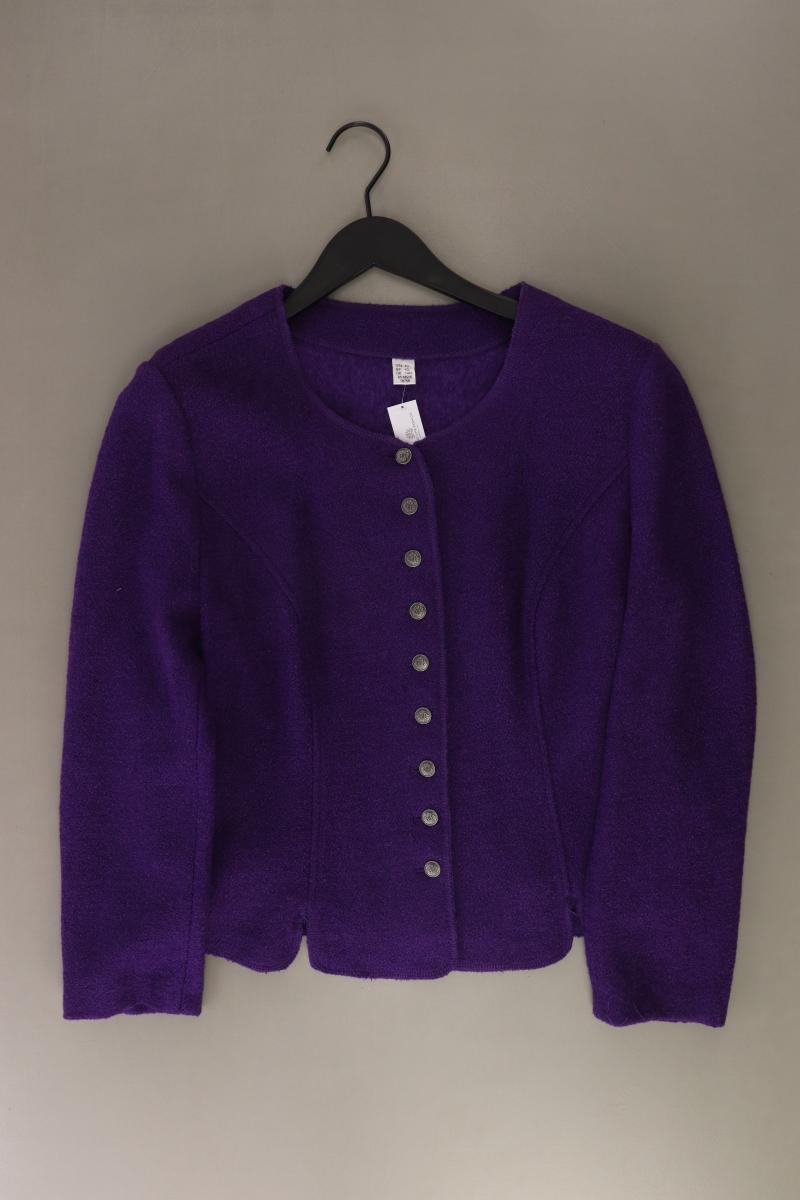 Trachtenjanker Gr. 40 Langarm lila aus Viskose