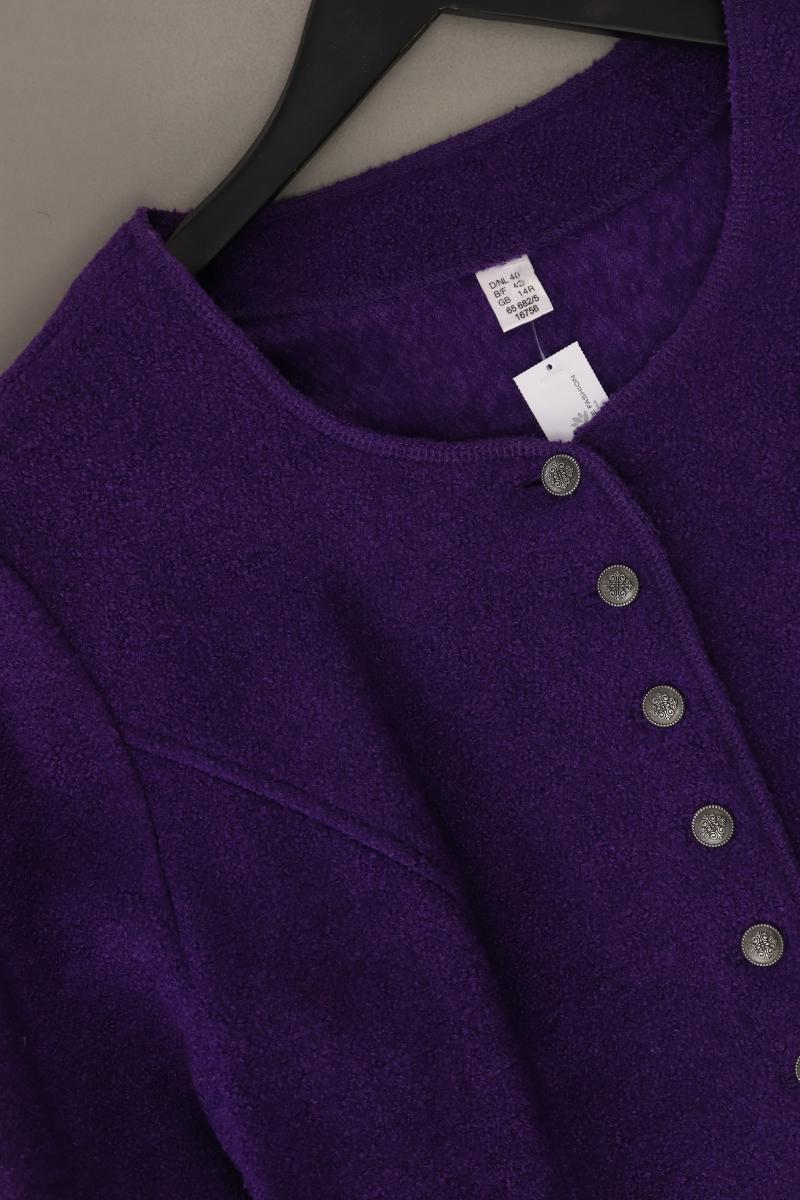 Trachtenjanker Gr. 40 Langarm lila aus Viskose