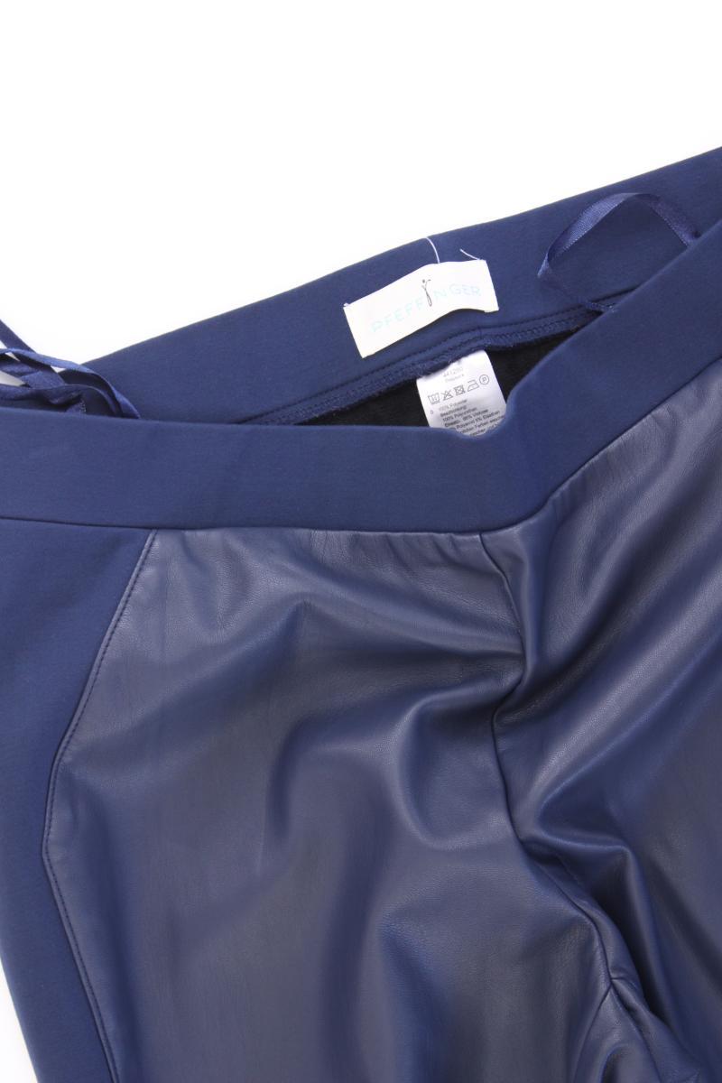 Pfeffinger Kunstlederhose Gr. Kurzgröße 21 neuwertig blau aus Polyester