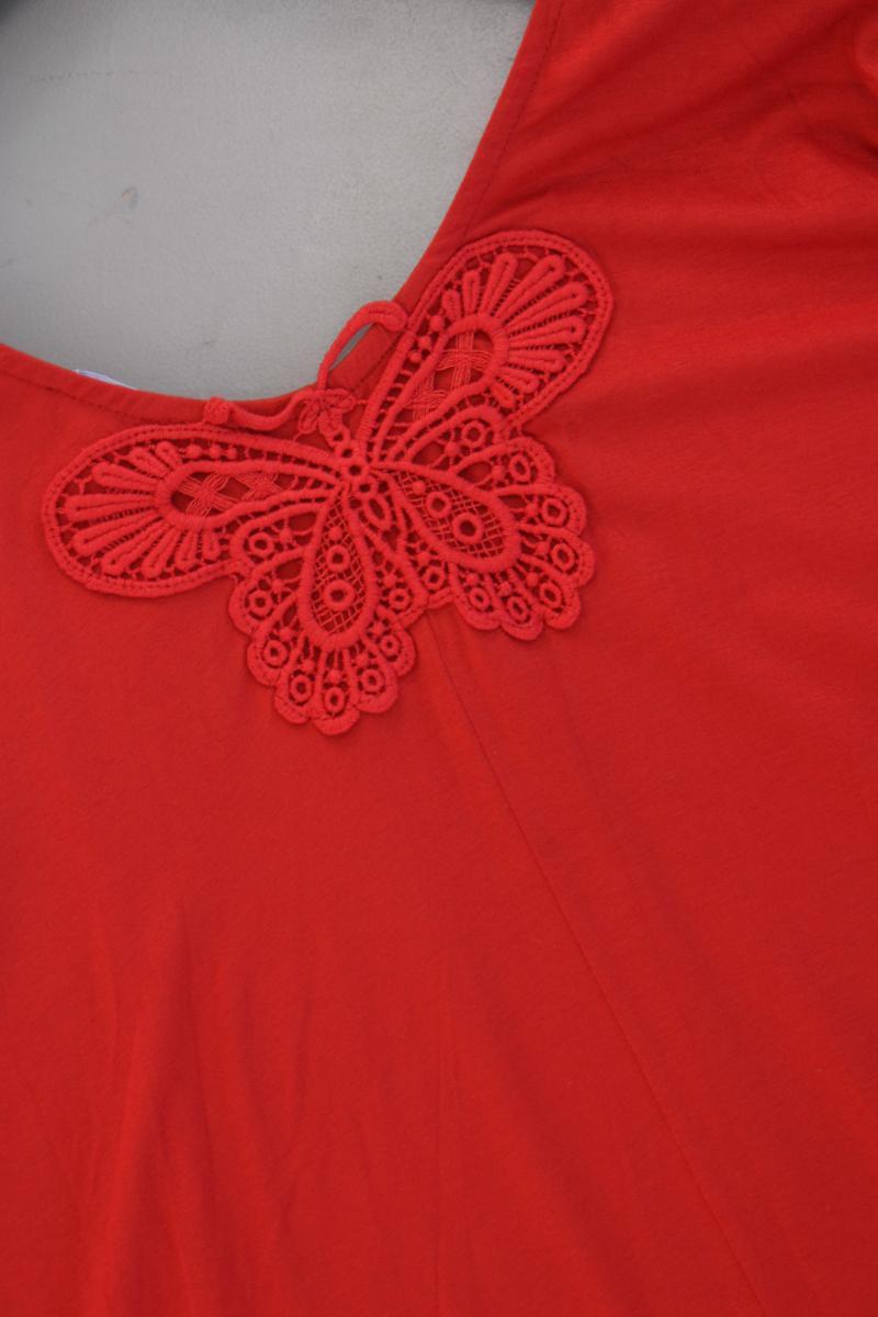 Ulla Popken Jerseykleid Gr. 46/48 neuwertig Kurzarm orange aus Viskose