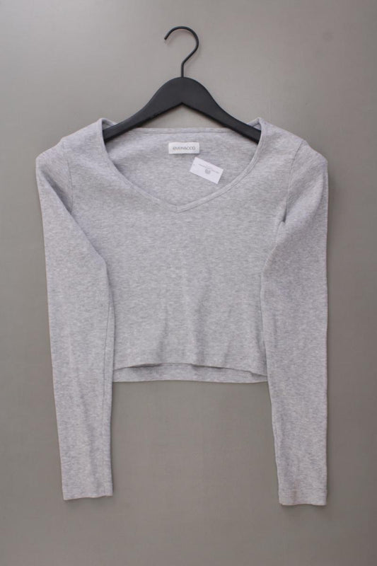 Even & Odd Cropped Shirt Gr. M Langarm grau