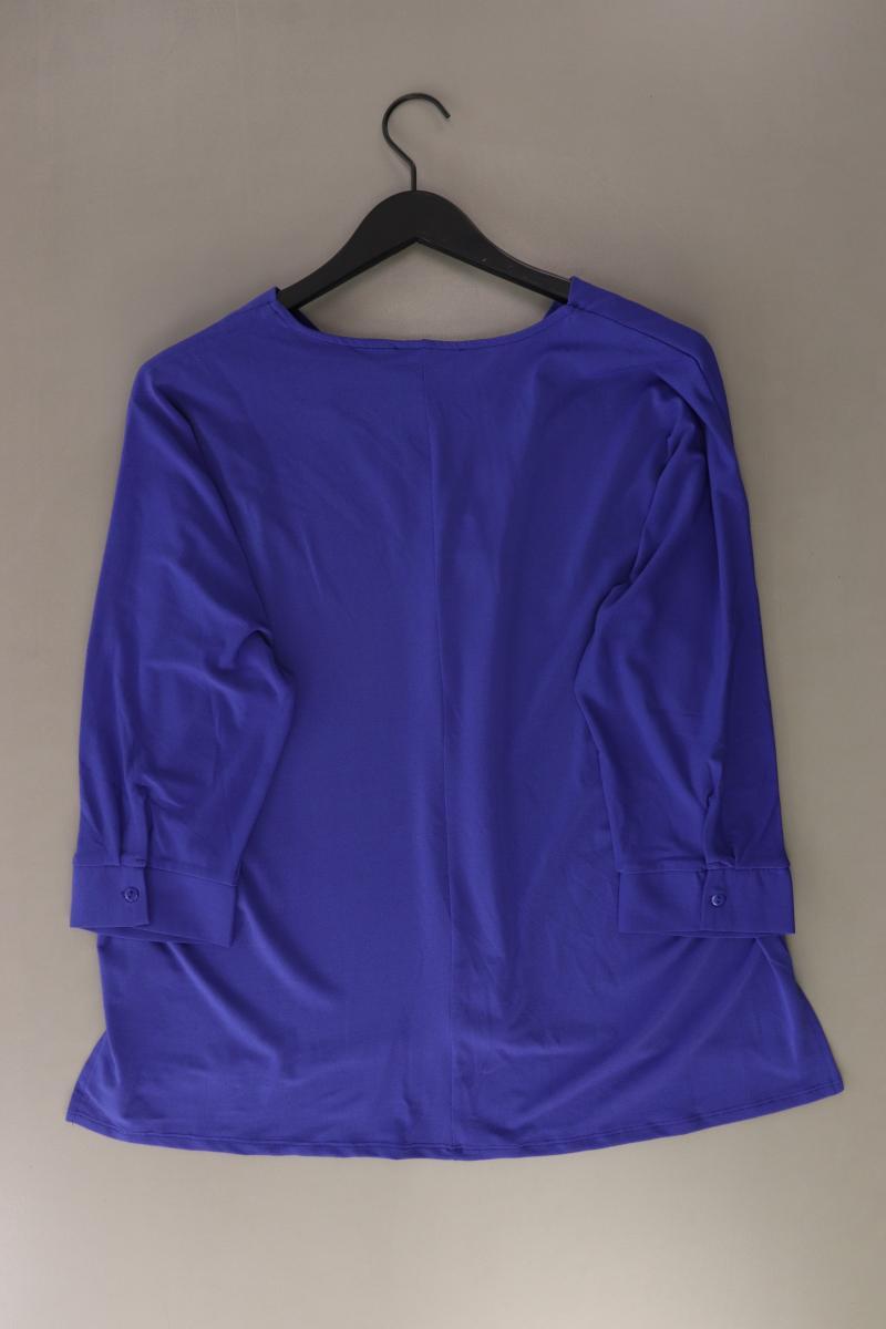 Pfeffinger Regular Bluse Gr. 48 neu mit Etikett 3/4 Ärmel blau aus Polyester