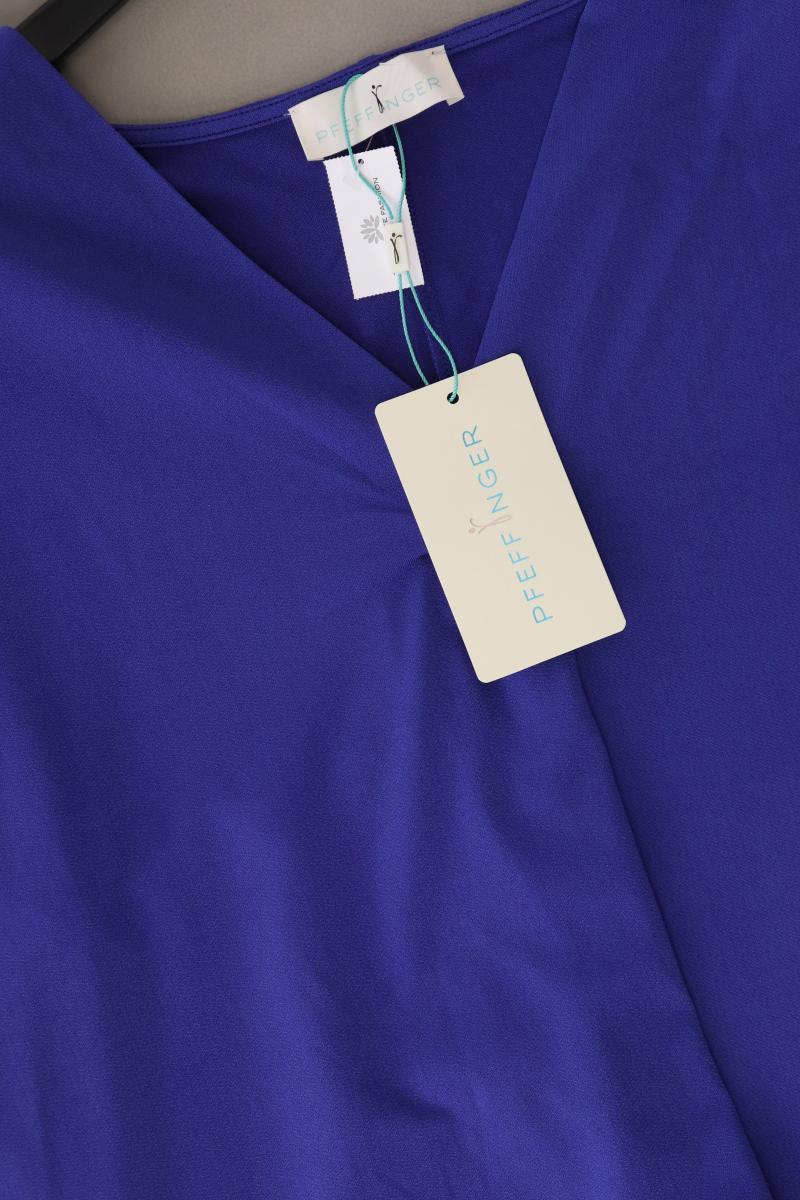 Pfeffinger Regular Bluse Gr. 48 neu mit Etikett 3/4 Ärmel blau aus Polyester