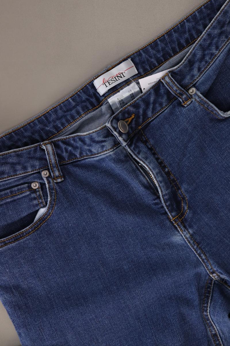 Linea Tesini Straight Jeans Gr. 44 blau aus Baumwolle