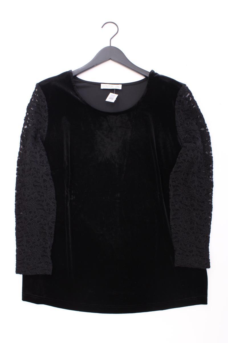 Couture Line Samtshirt Gr. 48 Langarm schwarz aus Polyester