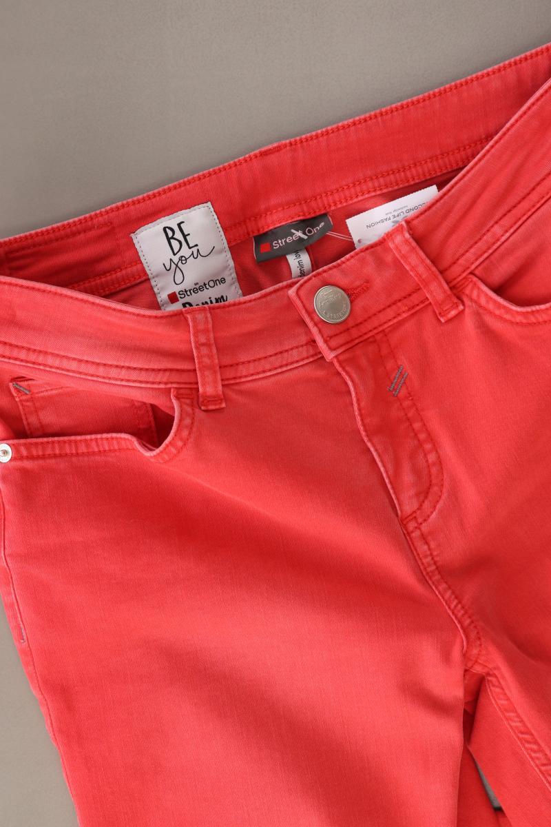 Street One Straight Jeans Gr. W27 rot aus Baumwolle