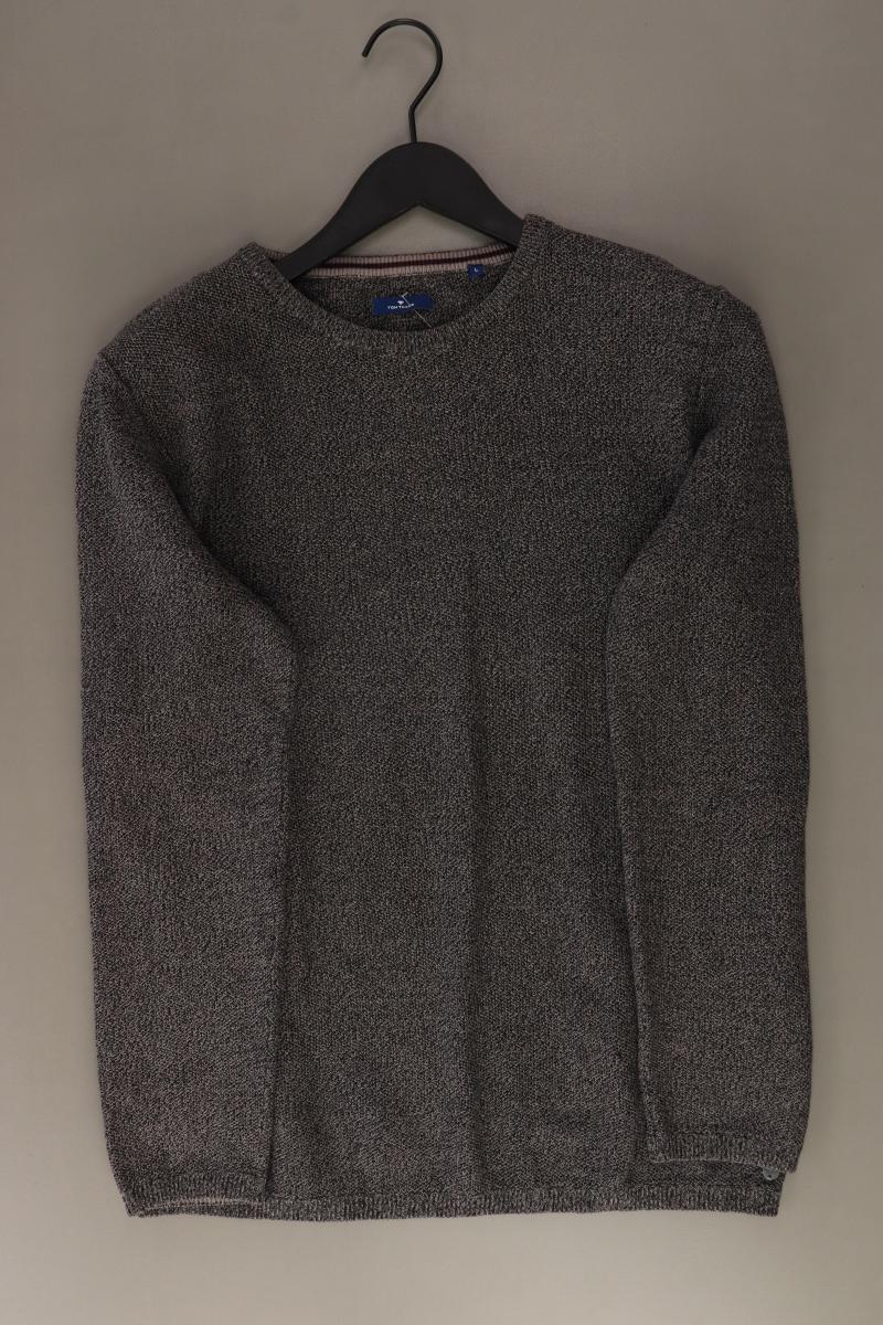 Tom Tailor Feinstrickpullover für Herren Gr. L grau aus Baumwolle