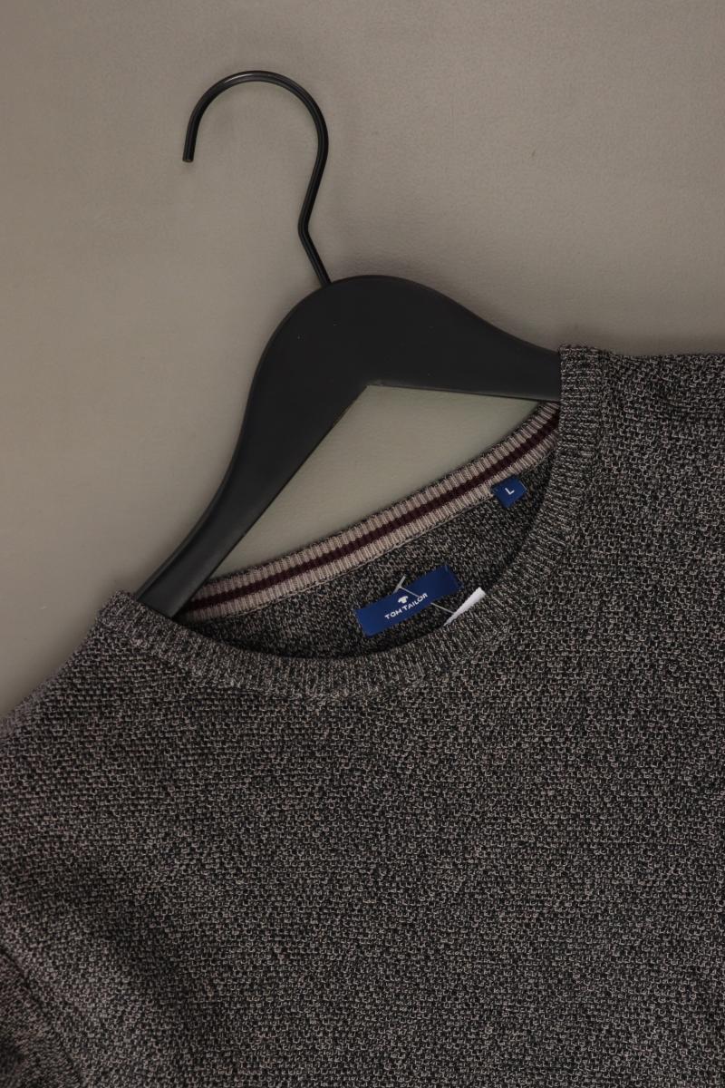 Tom Tailor Feinstrickpullover für Herren Gr. L grau aus Baumwolle