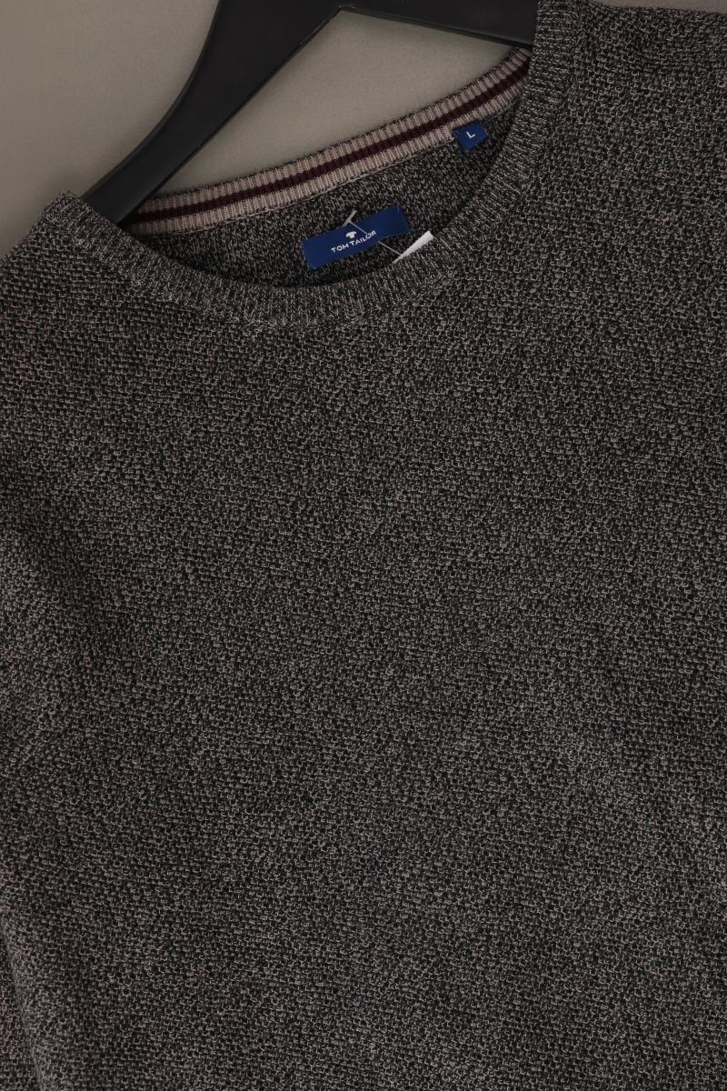Tom Tailor Feinstrickpullover für Herren Gr. L grau aus Baumwolle