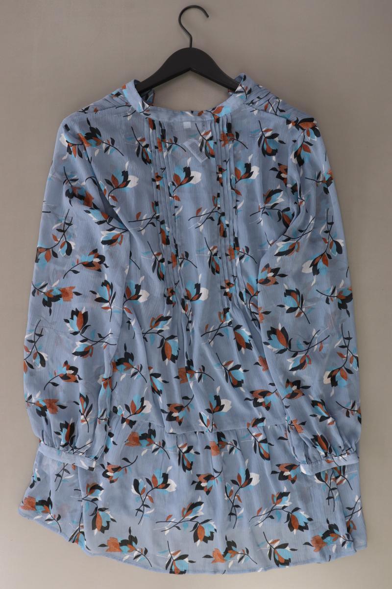 Aniston Langarmbluse Gr. 40 mit Blumenmuster blau aus Polyester
