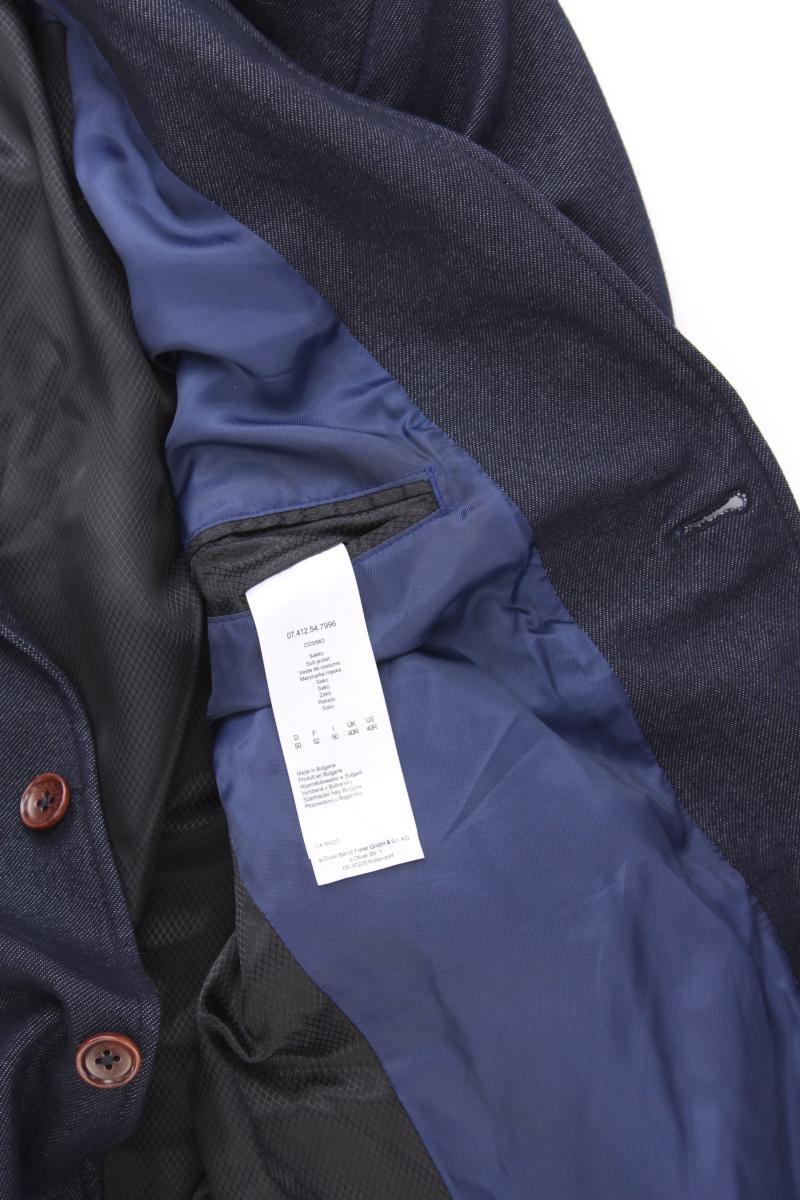s.Oliver Premium Longsakko für Herren Gr. 50 neuwertig blau aus Baumwolle