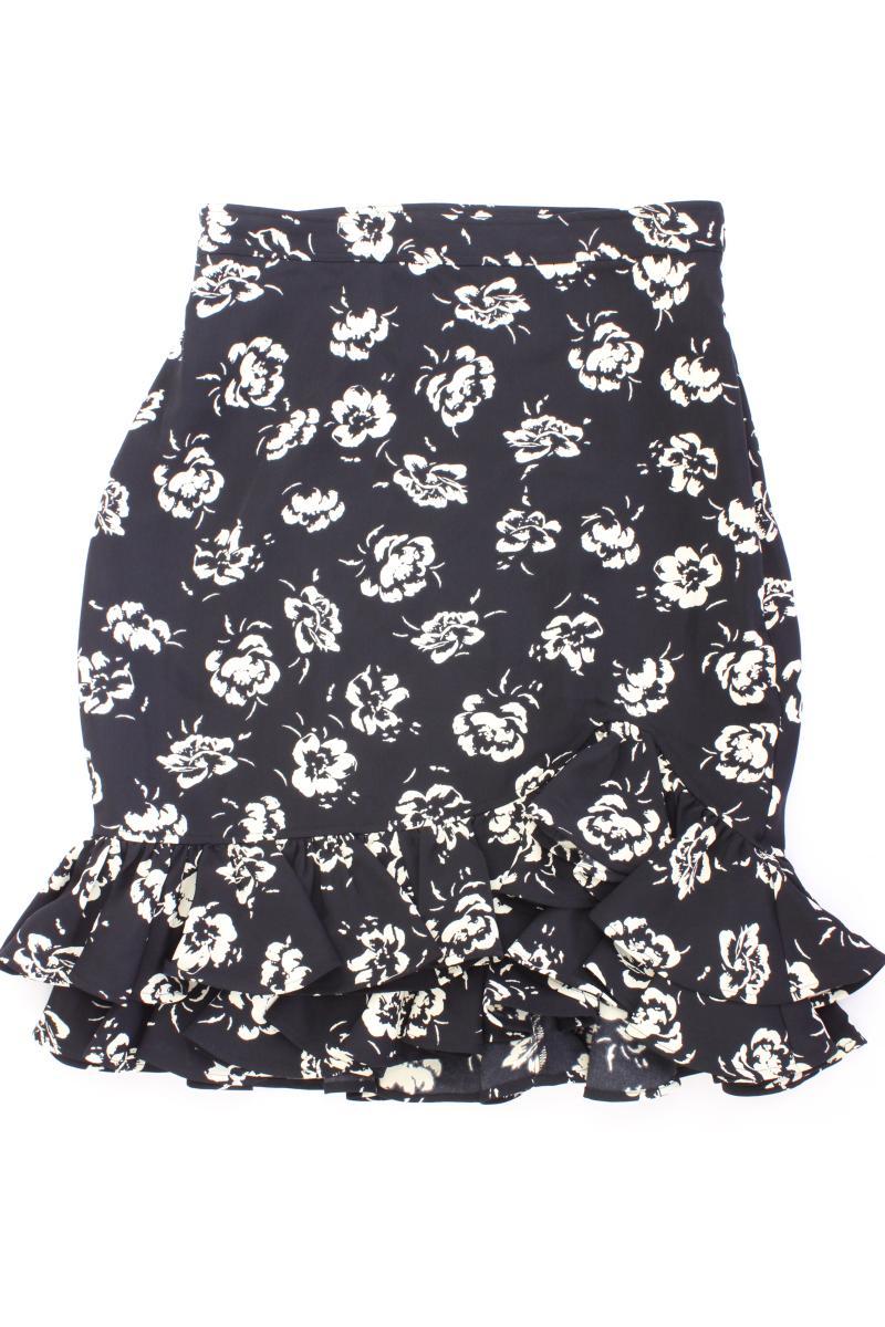 Polo Ralph Lauren Midirock Gr. UK 8 (XS) mit Blumenmuster schwarz aus Polyester