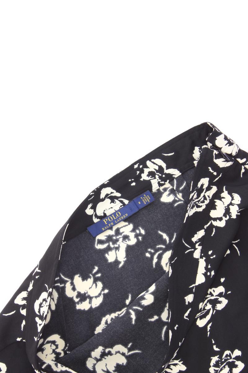 Polo Ralph Lauren Midirock Gr. UK 8 (XS) mit Blumenmuster schwarz aus Polyester
