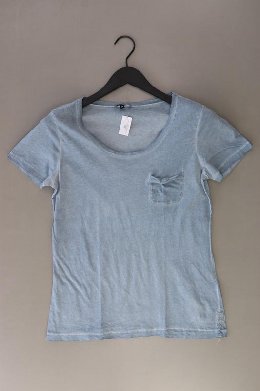 More&More T-Shirt Gr. 38 Kurzarm blau aus Baumwolle