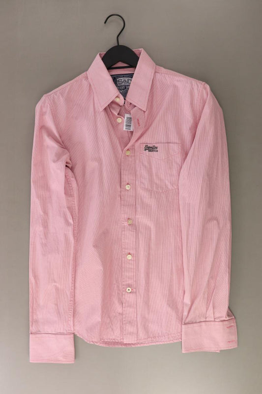 Superdry Langarmhemd für Herren Gr. M rosa aus Baumwolle