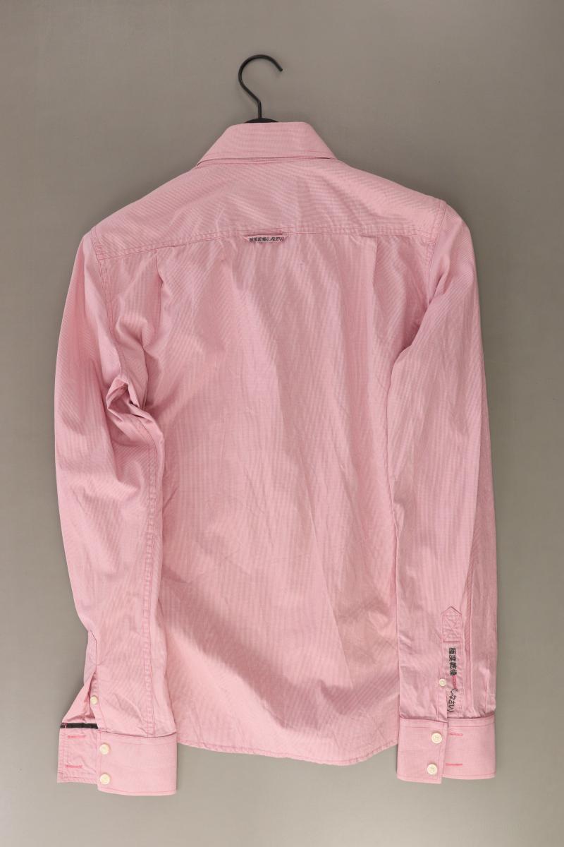 Superdry Langarmhemd für Herren Gr. M rosa aus Baumwolle