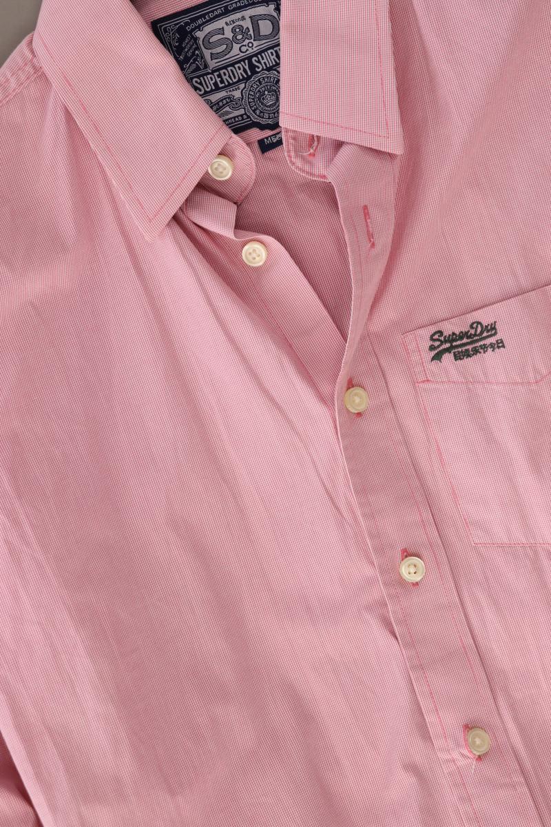Superdry Langarmhemd für Herren Gr. M rosa aus Baumwolle