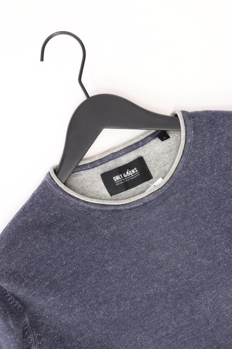 ONLY & SONS Feinstrickpullover für Herren Gr. L blau