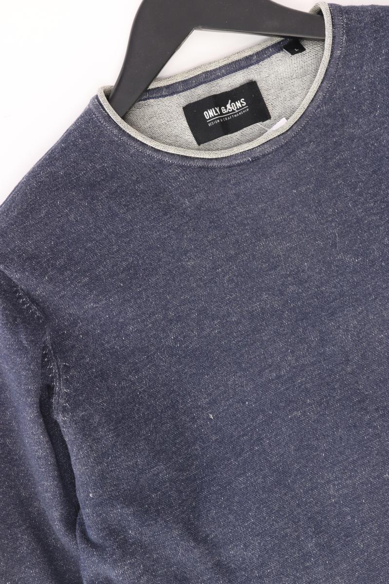 ONLY & SONS Feinstrickpullover für Herren Gr. L blau