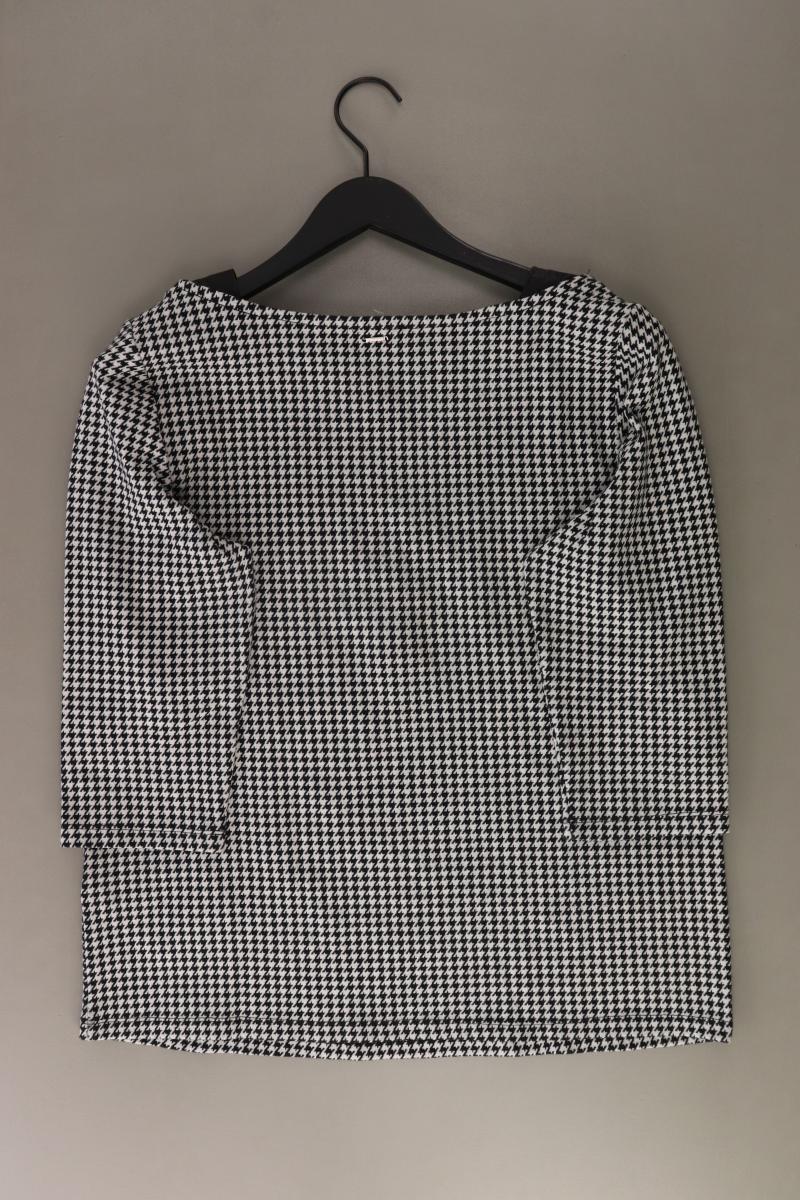 Taifun Feinstrickpullover Gr. 42 hahnentritt grau aus Baumwolle