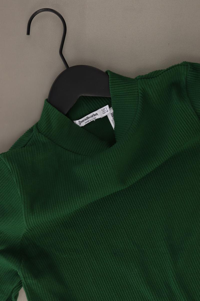 Stradivarius Cropped Shirt Gr. L Kurzarm grün