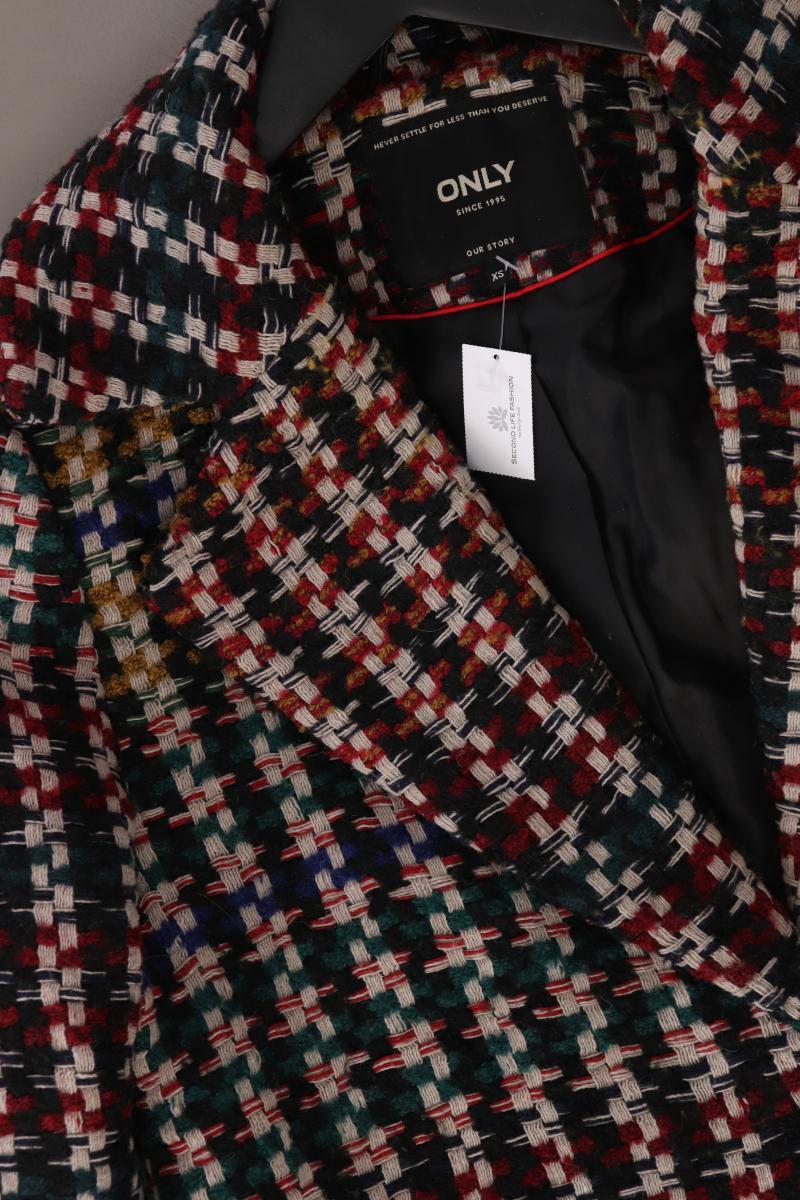 Only Mantel Gr. XS kariert mehrfarbig aus Polyester