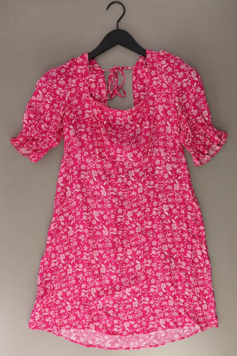 Mango Kurzarmkleid Gr. M pink aus Viskose