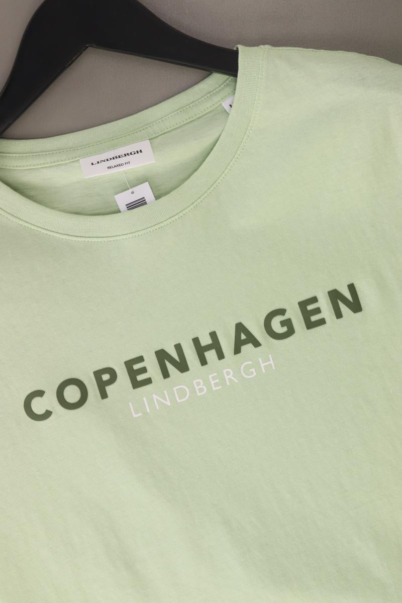 LINDBERGH T-Shirt für Herren Gr. M neuwertig Kurzarm grün aus Baumwolle