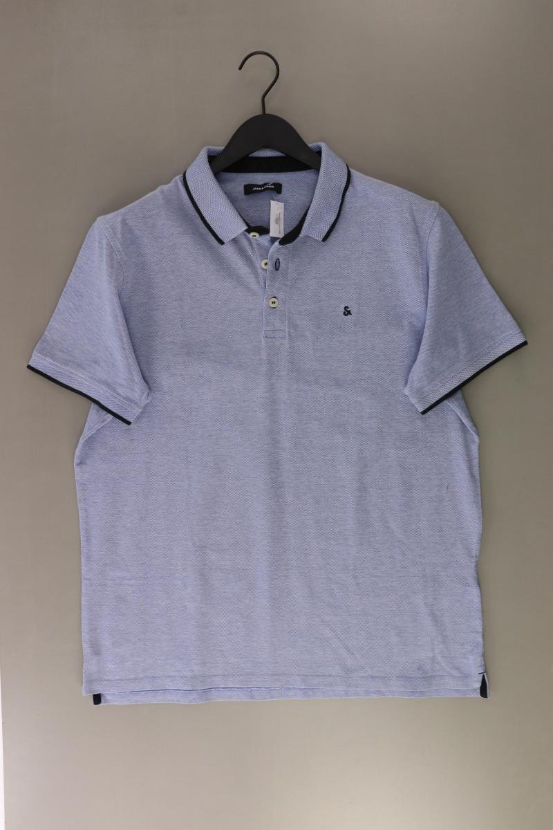 Jack & Jones Poloshirt für Herren Gr. XXL Kurzarm blau aus Baumwolle