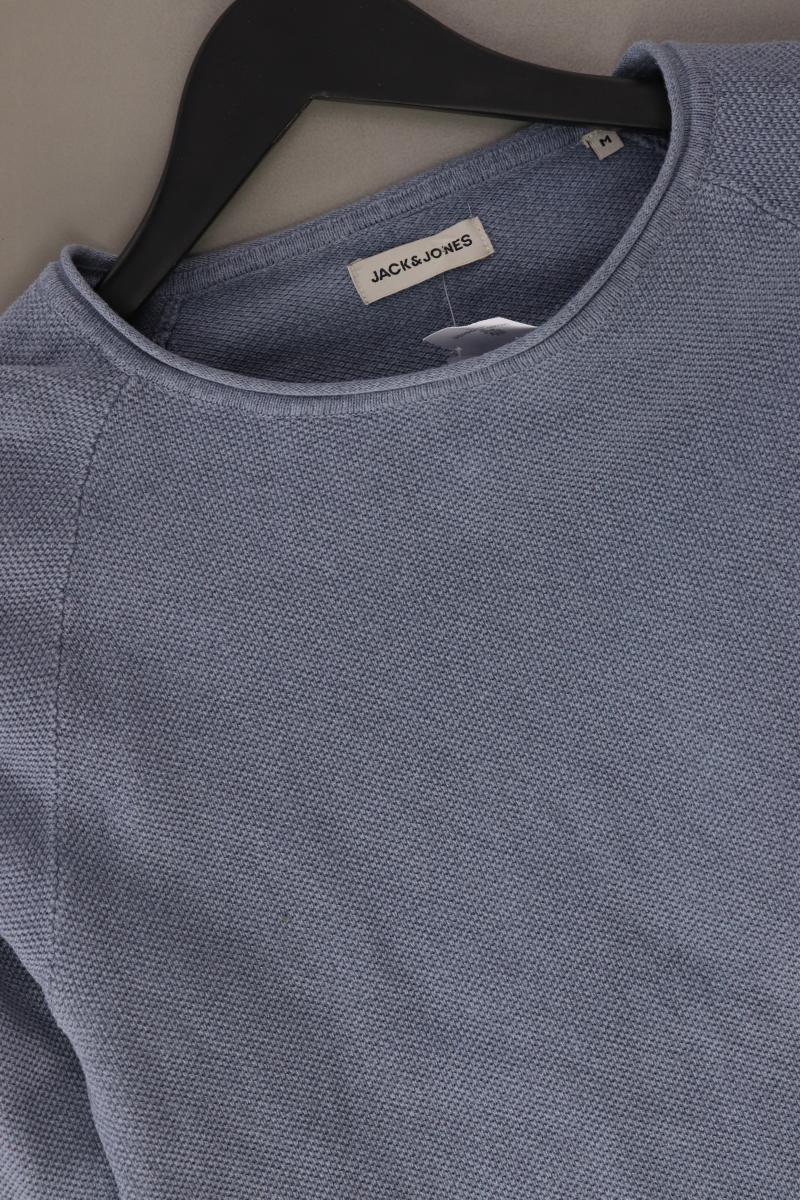 Jack & Jones Feinstrickpullover für Herren Gr. M blau aus Baumwolle