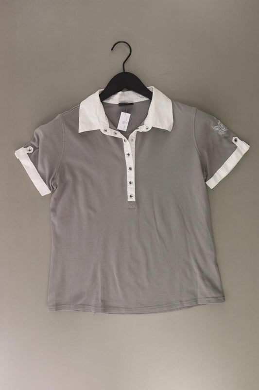 Bogner Poloshirt Gr. 40 Kurzarm grau aus Baumwolle