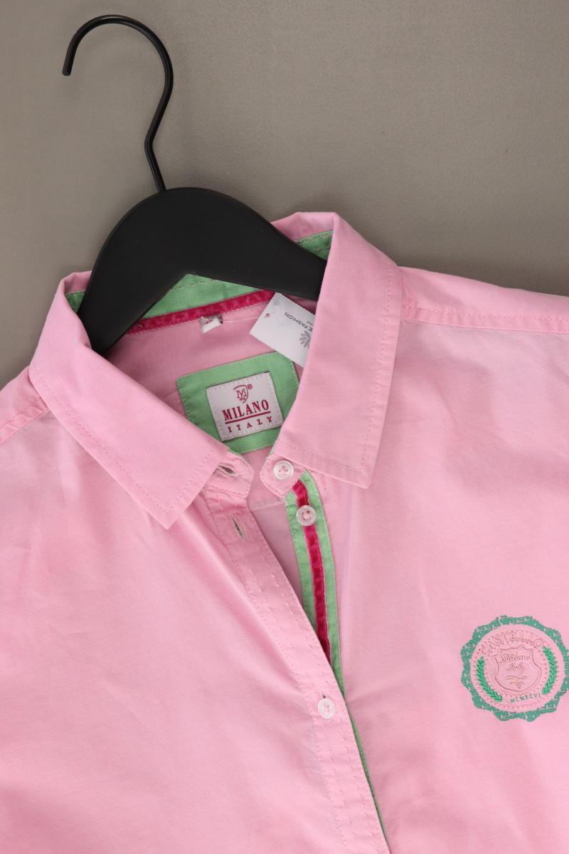Milano Italy Langarmbluse Gr. 42 rosa aus Baumwolle