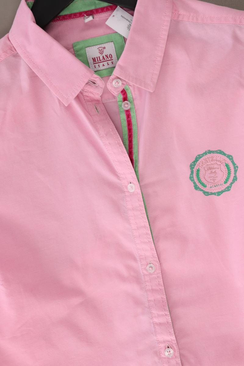 Milano Italy Langarmbluse Gr. 42 rosa aus Baumwolle