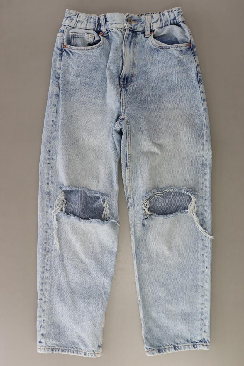 Bershka Straight Jeans Gr. S blau aus Baumwolle