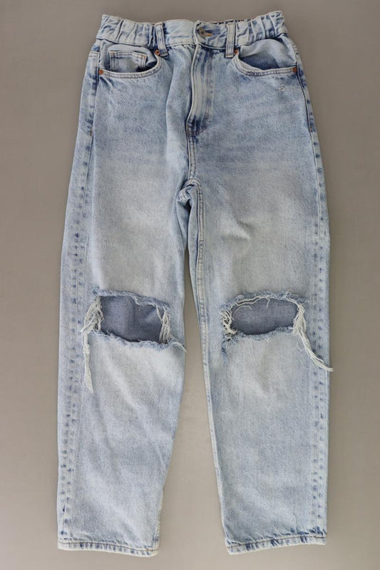 Bershka Straight Jeans Gr. S blau aus Baumwolle
