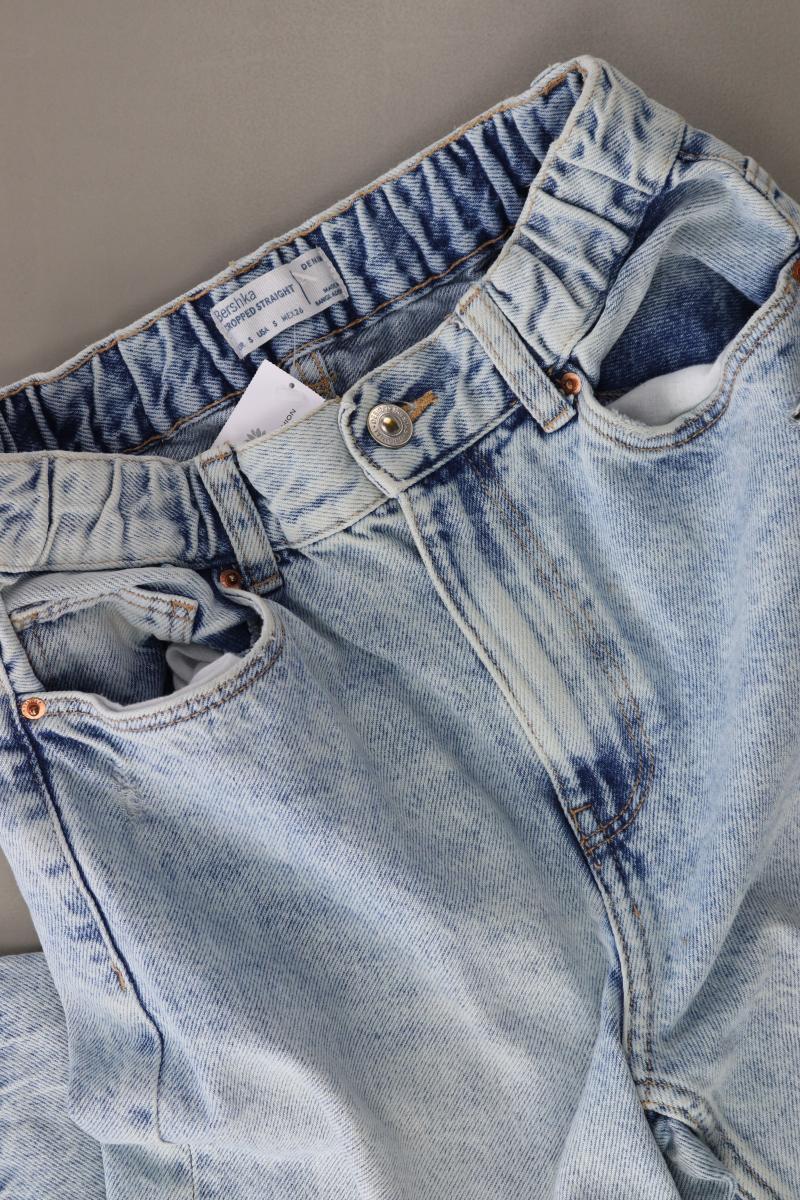 Bershka Straight Jeans Gr. S blau aus Baumwolle