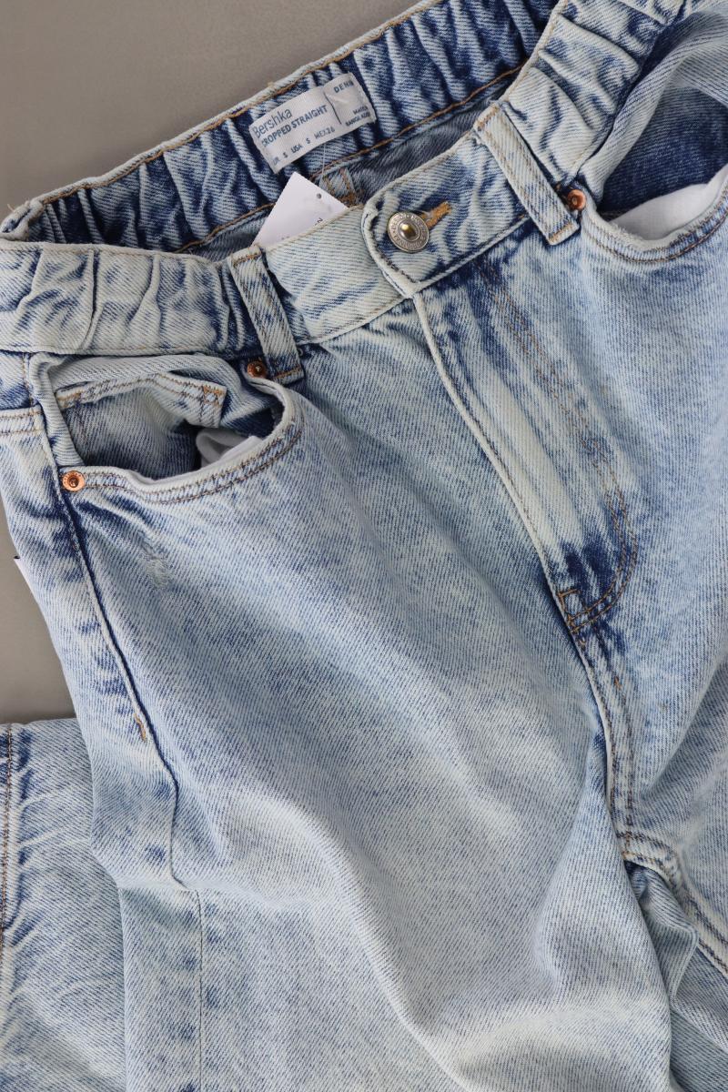 Bershka Straight Jeans Gr. S blau aus Baumwolle