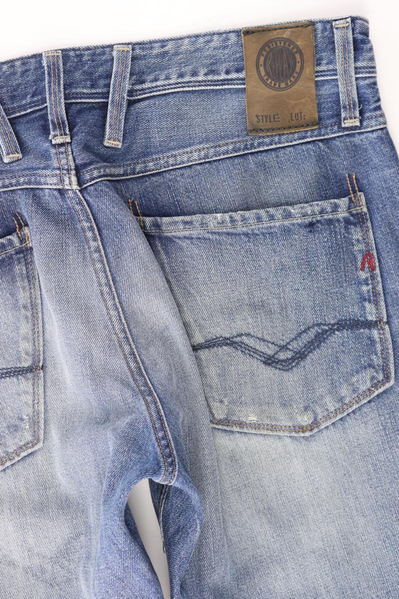 Replay Straight Jeans für Herren Gr. W32/L34 blau aus Baumwolle